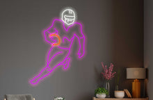 Load image into Gallery viewer, American Football player Neon Sign, American Football Player LED Neon Sign, football player led decor, football neon sign, Sport led neon sign Decor for kids room