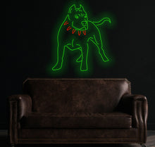 Load image into Gallery viewer, Pitbull neon Sign, pet dog neon sign, angry dog neon sign