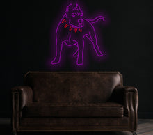 Load image into Gallery viewer, Pitbull neon Sign, pet dog neon sign, angry dog neon sign