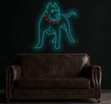 Load image into Gallery viewer, Pitbull neon Sign, pet dog neon sign, angry dog neon sign