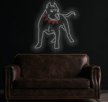 Load image into Gallery viewer, Pitbull neon Sign, pet dog neon sign, angry dog neon sign