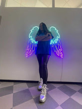 Load image into Gallery viewer, Angel Wings Wall Decor | led light wings, neon angel wings, glowing wings, custom led wings neonartUA