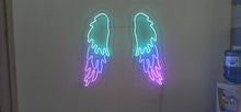 Load image into Gallery viewer, Angel Wings Wall Decor | led light wings, neon angel wings, glowing wings, custom led wings neonartUA