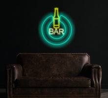Load image into Gallery viewer, Bar Neon Sign, LED Light Sign, Business Logo,Neon Sign Art, Neon Bar Sign, Custom Neon Sign, USB LED Neon Light