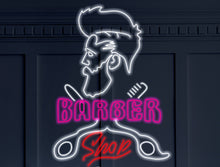 Load image into Gallery viewer, Barbershop neon sign, salon and barbershop led neon sign, salon neon sign, barber neon lights