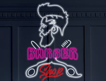Load image into Gallery viewer, Barbershop neon sign, salon and barbershop led neon sign, salon neon sign, barber neon lights Pink