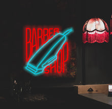 Load image into Gallery viewer, Barbershop neon sign, barbershop led neon sign, salon neon sign, barber neon lights, bespoke neon sign
