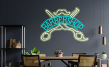 Load image into Gallery viewer, Barbershop neon sign, barber shop led light sign, barber shop sign, barbershop decor, barbershop inscription neon, business signs