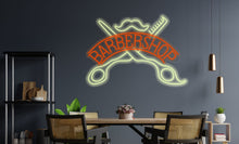 Load image into Gallery viewer, Barbershop neon sign, barber shop led light sign, barber shop sign, barbershop decor, barbershop inscription neon, business signs