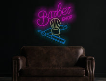 Load image into Gallery viewer, Barber Shop Neon Sign, Barber Shop LED Light, Personalized Salon Barber Sign, Decoration For Barber Shop