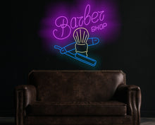 Load image into Gallery viewer, Barber Shop Neon Sign, Barber Shop LED Light, Personalized Salon Barber Sign, Decoration For Barber Shop
