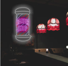 Load image into Gallery viewer, Barbers Pole neon sign, barber's pole led sign, hairdressing salon led light, barbershop neon sign