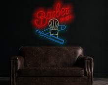 Load image into Gallery viewer, Barber Shop Neon Sign, Barber Shop LED Light, Personalized Salon Barber Sign, Decoration For Barber Shop