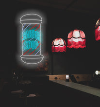 Load image into Gallery viewer, Barbers Pole neon sign, barber's pole led sign, hairdressing salon led light, barbershop neon sign