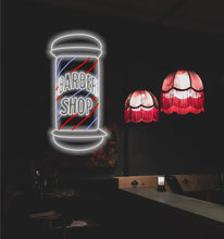 Load image into Gallery viewer, Barbers Pole neon sign, barber's pole led sign, hairdressing salon led light, barbershop neon sign