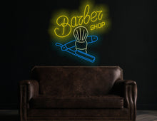 Load image into Gallery viewer, Barber Shop Neon Sign, Barber Shop LED Light, Personalized Salon Barber Sign, Decoration For Barber Shop