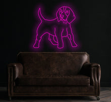 Load image into Gallery viewer, Beagle neon sign, Dog Led Neon Lights, Animal Signs, Nursery Wall Decoration, Puppy Dog Neon Sign Wall Decoration