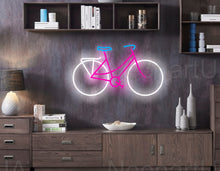 Load image into Gallery viewer, Bicycle neon sign, Bike sign neon, light led, light home decor, bedroom decor, wall neon sign, bicycle art, neon decor led neon sign, neon