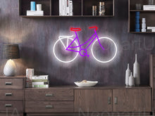 Load image into Gallery viewer, Bicycle neon sign, Bike sign neon, light led, light home decor, bedroom decor, wall neon sign, bicycle art, neon decor led neon sign, neon