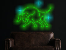 Load image into Gallery viewer, Taurus zodiac neon sign, zodiac neon sign, bull neon sign