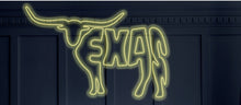 Load image into Gallery viewer, Longhorn Bull neon sign, Texas bull Neon sign, Bull Neon Sign, Texas Longhorn Bull Wall Sign, Western Neon Sign,American Football Neon sign