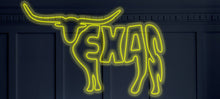 Load image into Gallery viewer, Longhorn Bull neon sign, Texas bull Neon sign, Bull Neon Sign, Texas Longhorn Bull Wall Sign, Western Neon Sign,American Football Neon sign
