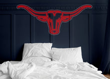 Load image into Gallery viewer, Longhorn Bull neon sign, Bull head led neon, Longhorn head skull light sign, Bull skull sign, Texas western led light