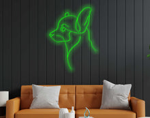 Load image into Gallery viewer, Chihuahua neon sign, dog neon sign, Puppy Small Dog neon sign, Pet Owner Gift, LED Night Neon, Bedside green