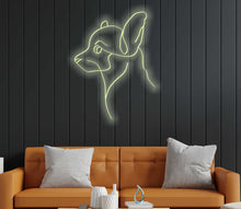 Load image into Gallery viewer, Chihuahua neon sign, dog neon sign, Puppy Small Dog neon sign, Pet Owner Gift, LED Night Neon, Bedside worm white