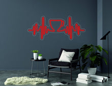 Load image into Gallery viewer, Pulse with cup sign, heartbeat coffee sign - LED light neon lamp neonartUA