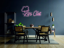 Load image into Gallery viewer, Let's Cook - Led Neon Sign, Decor for Kitchen, Wall Sign for Restaurant neonartUA
