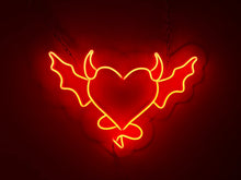 Load image into Gallery viewer, Devil Neon Sign in heart