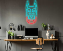 Load image into Gallery viewer, Doberman Neon Sign, Dog Neon Sign, Pet Neon light, Dog Home Decor, Dog Gift, animal neon sign
