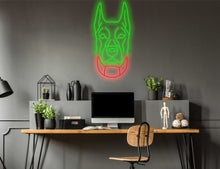 Load image into Gallery viewer, Doberman Neon Sign, Dog Neon Sign, Pet Neon light, Dog Home Decor, Dog Gift, animal neon sign