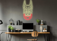 Load image into Gallery viewer, Doberman Neon Sign, Dog Neon Sign, Pet Neon light, Dog Home Decor, Dog Gift, animal neon sign