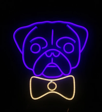 Load image into Gallery viewer, Pug dog pet neon sign, Pet Pug Dog neon lamps, bulldog neon sign