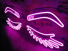 Load image into Gallery viewer, Eyelashes led Neon Sign