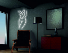 Load image into Gallery viewer, Female body neon sign, woman silhouette - LED Neon Sign, girl body neon sign white