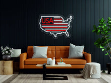 Load image into Gallery viewer, USA Flag - LED light Neon Sign, Flag of the United States neonartUA