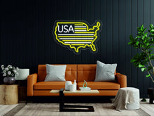 Load image into Gallery viewer, USA Flag - LED light Neon Sign, Flag of the United States neonartUA