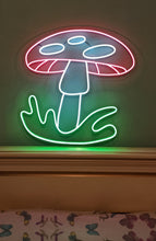 Load image into Gallery viewer, Mushroom neon sign, Fly agaric mushroom neon sign, fungus neon sign, poisonous mushroom neon sign