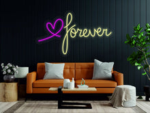 Load image into Gallery viewer, Forever with heart - LED light neon sign neonartUA