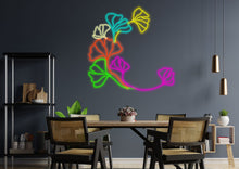Load image into Gallery viewer, Flowers neon sign, ginkgo biloba flower neon sign, monstera flowers neon sign, decor in a flower shop