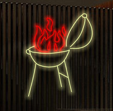 Load image into Gallery viewer, Grill neon sign, grill led light, BBQ neon light, meat led sign, Wall Decor for Bar Bedroom Garage