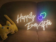 Load image into Gallery viewer, Neon sign, happily ever after neon sign, wedding neon sign, wedding decor neon sign neonartUA