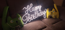 Load image into Gallery viewer, Happy birthday neon sign | LED neon sign, Neon party decor, Neon decorations, Birthday yard sign, Neon light sign, Custom neon sign neonartUA