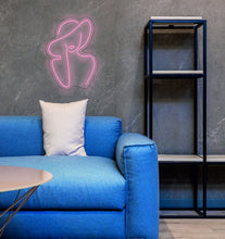 Load image into Gallery viewer, woman in a hat neon sign, Hat on female face Neon Sign, Custom Woman Nude Line Art, female body neon sign