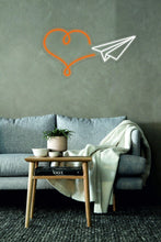 Load image into Gallery viewer, Paper Heart Airplane, Plane with a Heart Neon Led light Sign neonartUA