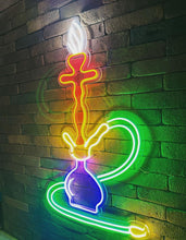 Load image into Gallery viewer, Hookah Neon Sign, Shisha Neon Sign, Hookah Led Sign, Hookah Neon Light, Smoker Neon Sign, Bar neon light, Hookah Bar Decor
