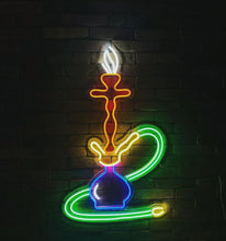 Load image into Gallery viewer, Hookah Neon Sign, Shisha Neon Sign, Hookah Led Sign, Hookah Neon Light, Smoker Neon Sign, Bar neon light, Hookah Bar Decor